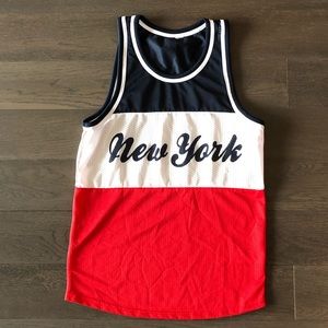 New York Tri-color Mesh Tank Top - Men’s Size S